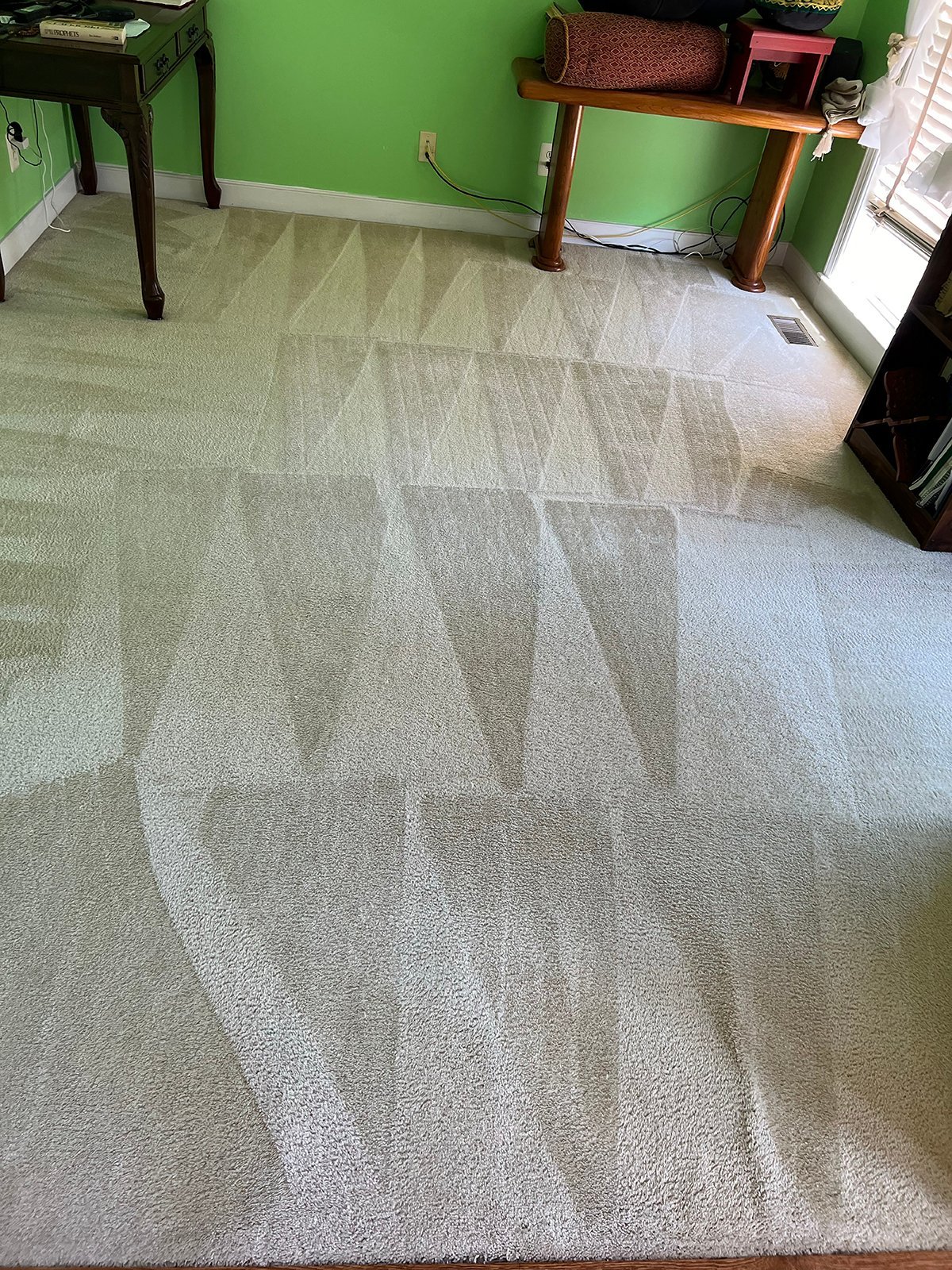 The same floor after rug cleaning by Sky Carpet Cleaners