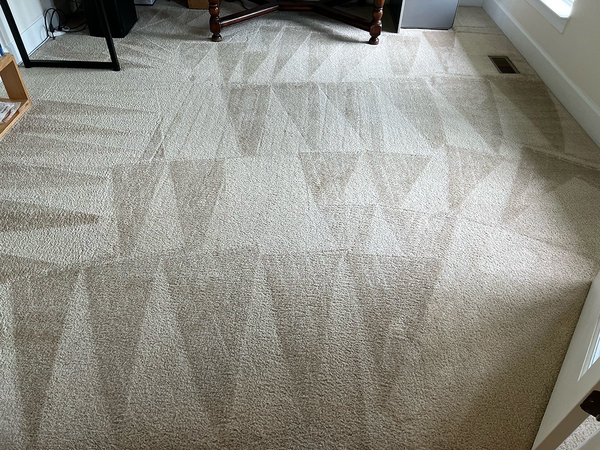 The same floor after carpet cleaning by Sky Carpet Cleaners