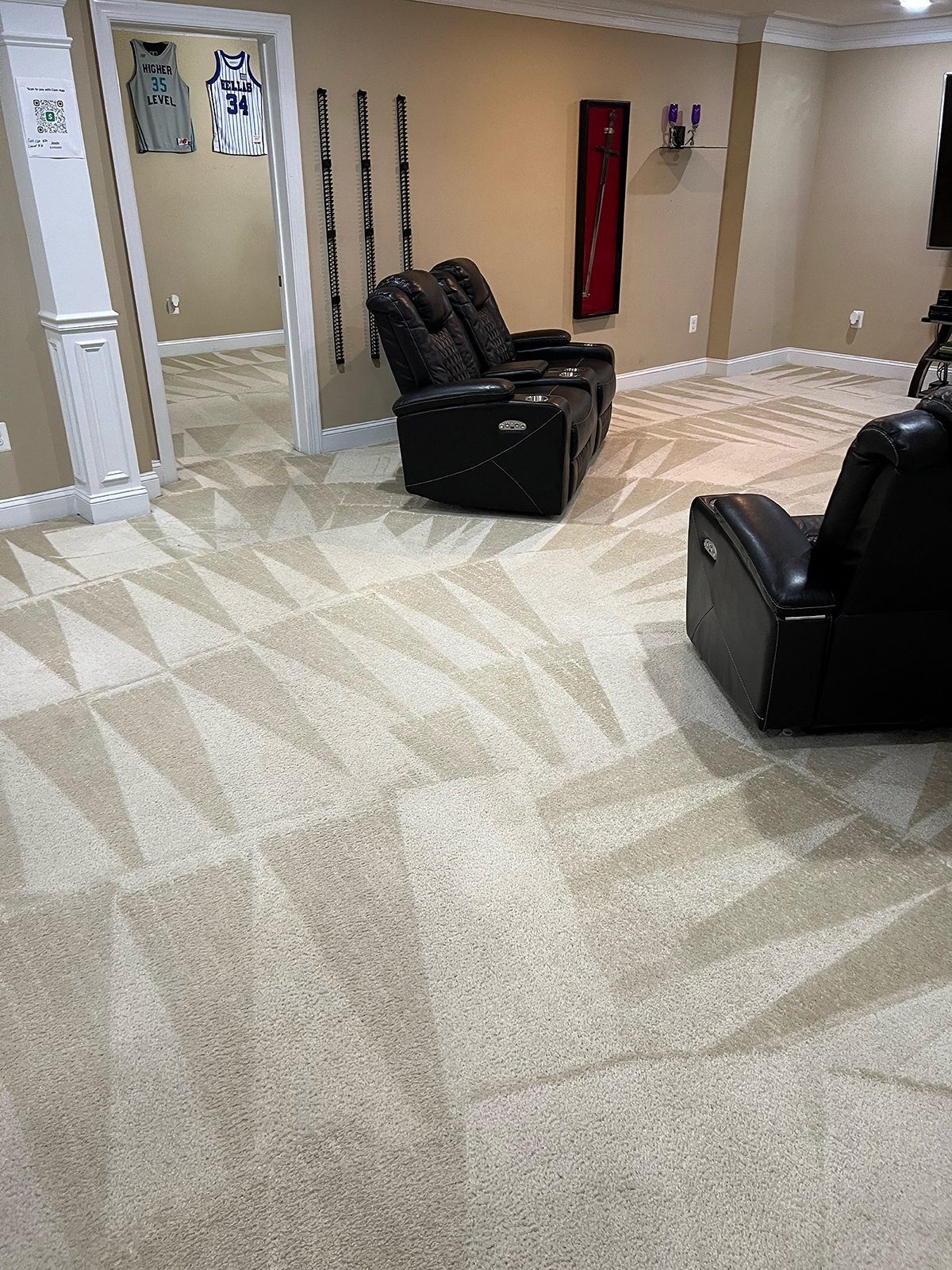 The same floor after rug cleaning by Sky Carpet Cleaners